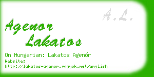 agenor lakatos business card
